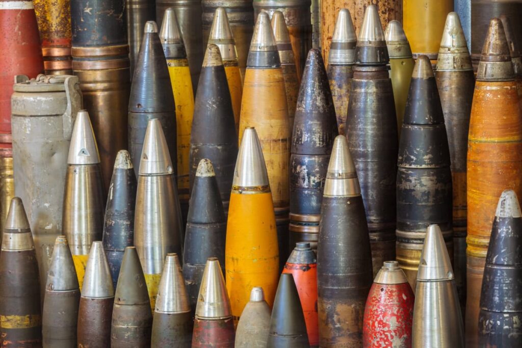 Large collection of World War 2 bombs