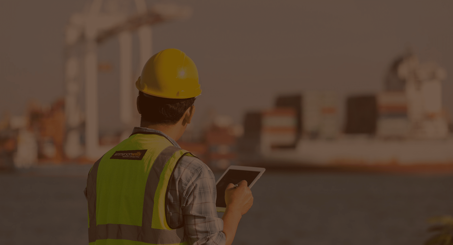 Man in high viz jacket and hard hat